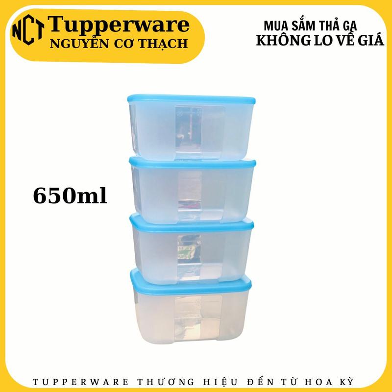 HỘP TRỮ ĐÔNG  650ML CAO( SÉT 4)  TUPPERWARE CHÍNH HÃNG