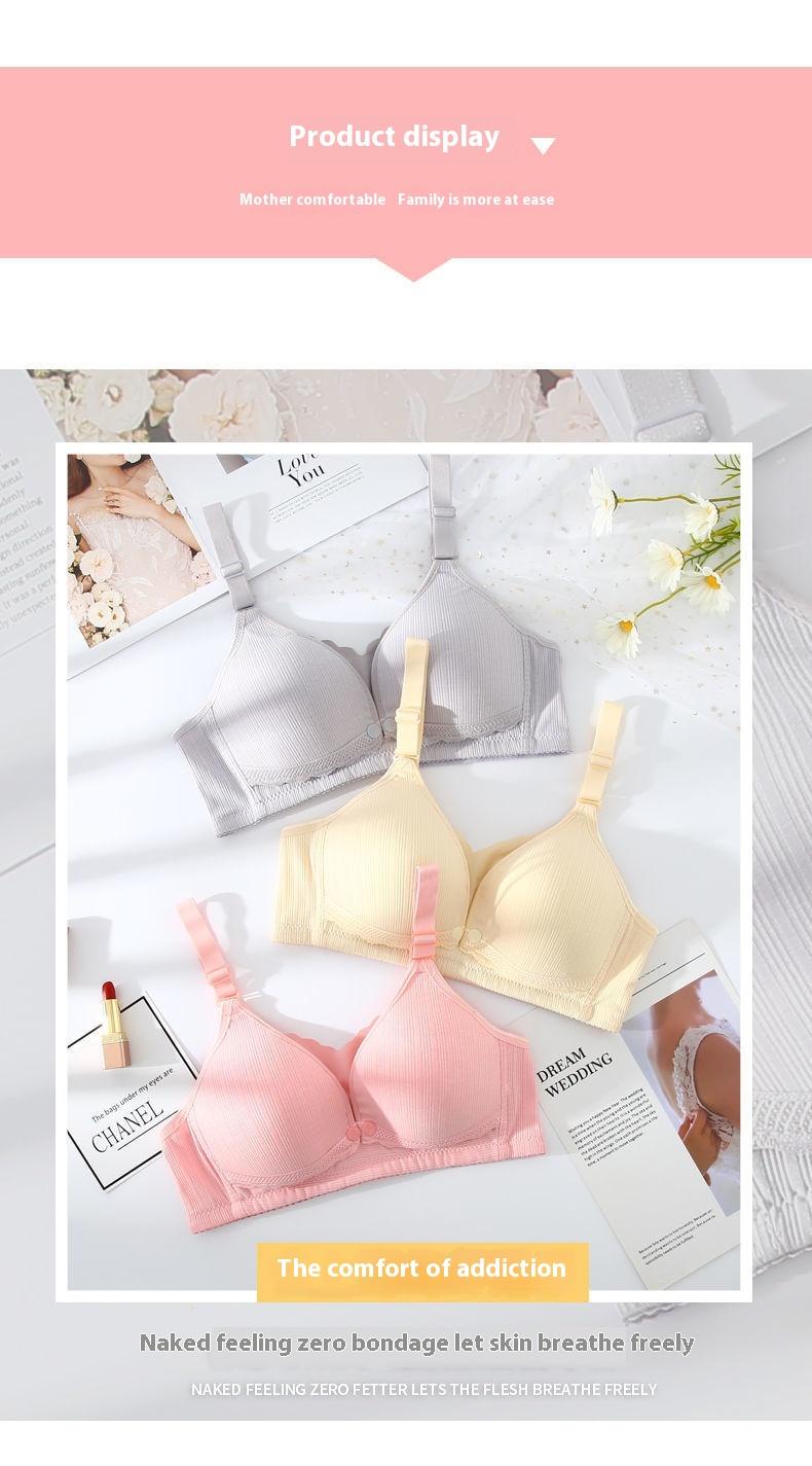 Product Introduction of Front opening nursing bra for pregnant women, gathering underwear to prevent sagging and postpartum breastfeeding, specifically designed for thin pregnancy bras for women 27