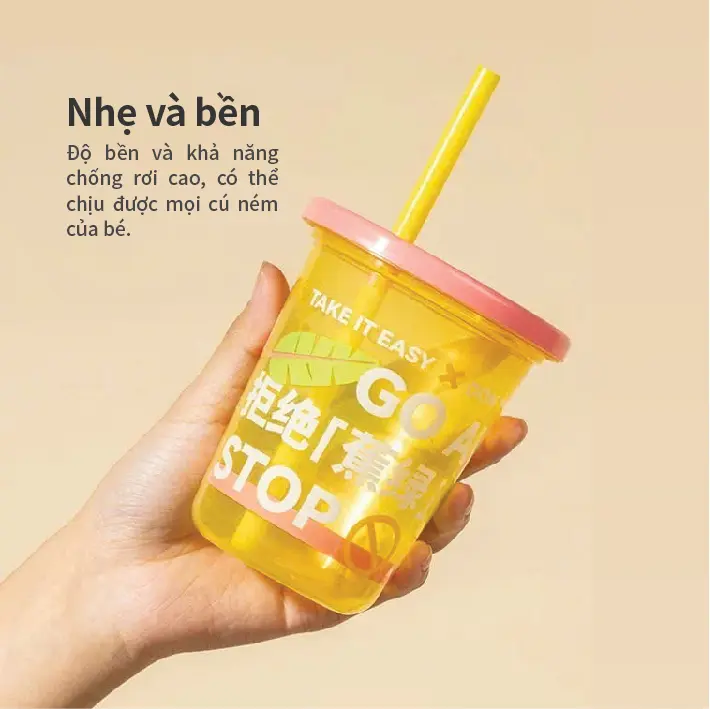 Bộ 3 cốc uống nước cho bé LUSN - Sáng tạo - Cốc nhựa trong 300ml - Heha Vietnam 7
