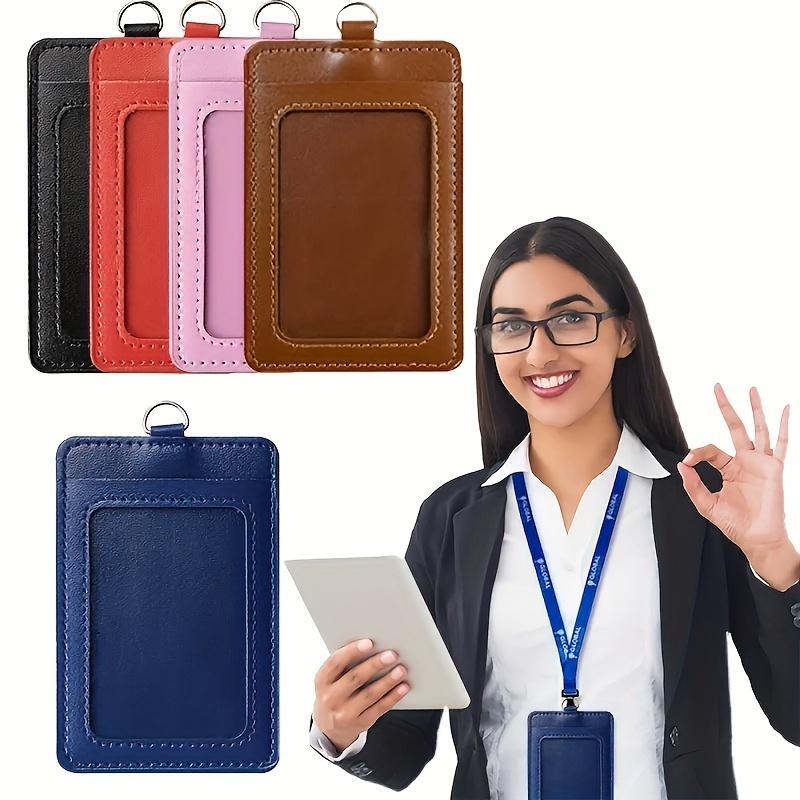 Product Introduction of Identification Badge Holder & Lanyard Set, 1 Count Identification Credit Card Badge Holder with Lanyard, Office Stationery & Supplies for Dormitory Bank Workplace Hospital 7