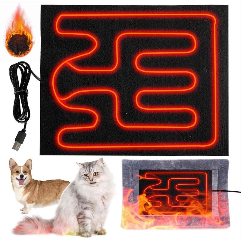 Product Introduction of Warm USB Heating Dog Cat Bed Temperature Control Keep Warm For Dog Cat Sleeping Dog Heating Pad Pet Heating Mat Pet Electric Blanket Heater Carpet 18