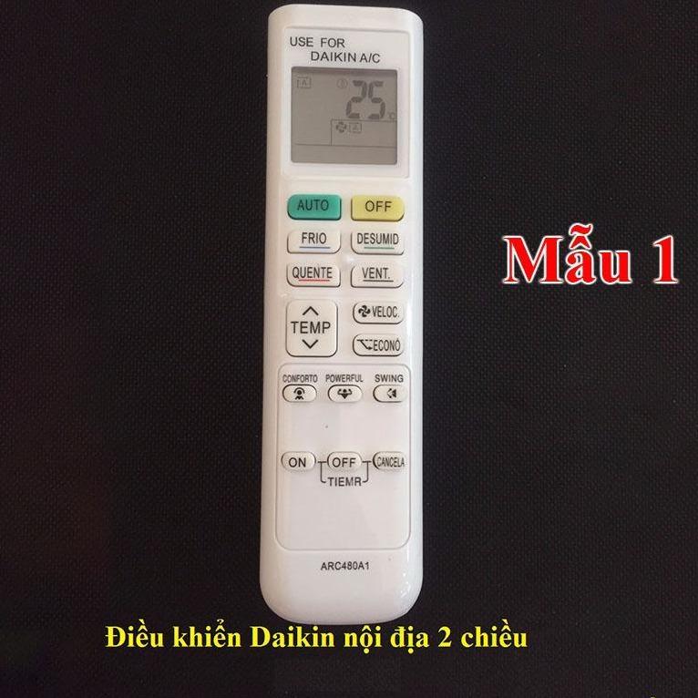 Remote máy lạnh DAIKIN ARC480A1, điều khiển điều hòa DAIKIN INVERTER dòng FTKQ FTKC Mẫu 1 [{Xịn},{Tốt},{Chuẩn},{Mới}]
