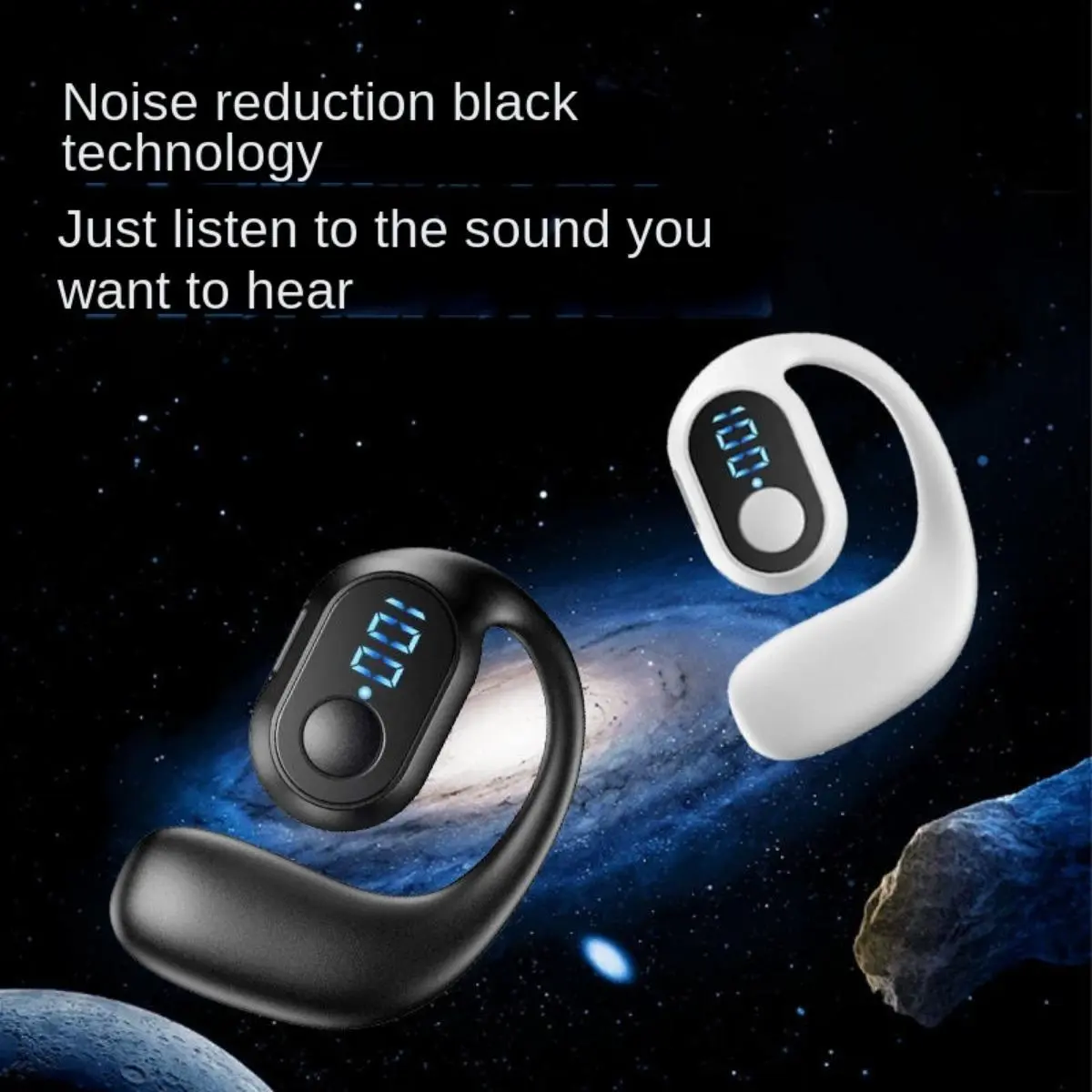 Tai nghe không dây, KY2, OWS chạy bằng không khí, HiFi, móc tai, tai nghe thể thao Led, khử tiếng ồn, Thích hợp cho tất cả các điện thoại thông minh