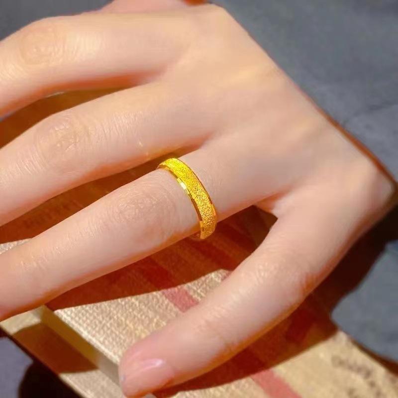 Product Introduction of Cincin Tertutup, Keluli Titanium, Berkabut Emas, Reka Bentuk Mudah dan Mampu Milik, Saiz 4MM, Barang Kemas Cincin Pasangan, Jualan Panas Rings 2