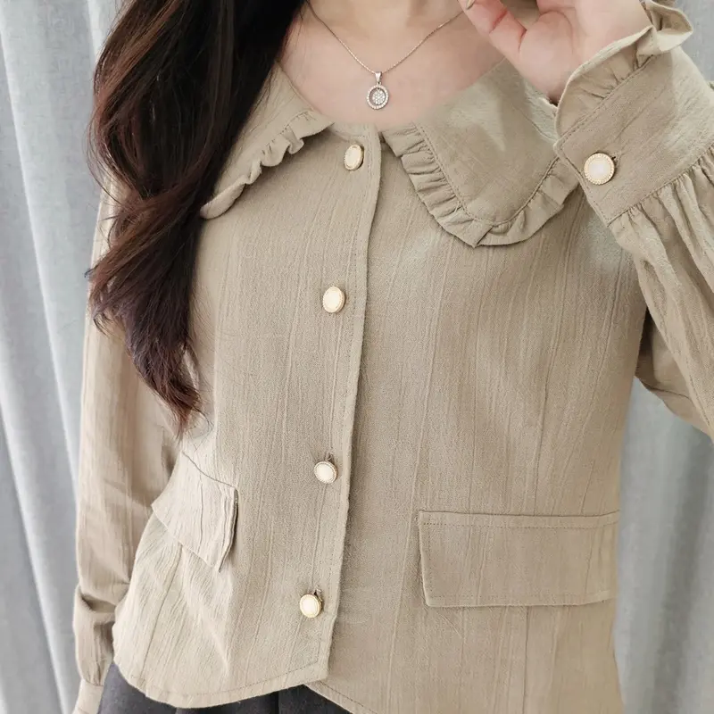 Sohee Top / atasan wanita / kemeja wanita Polos Linen 5