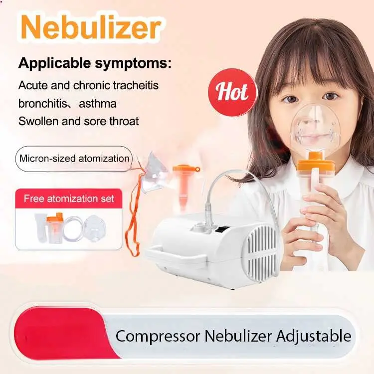 Alat Terapi Pernapasan Handheld Nebulizer Asthma Inhaler Atomizer Anak Obat Saluran Pernapasan Saluran Pernapasan Set 4