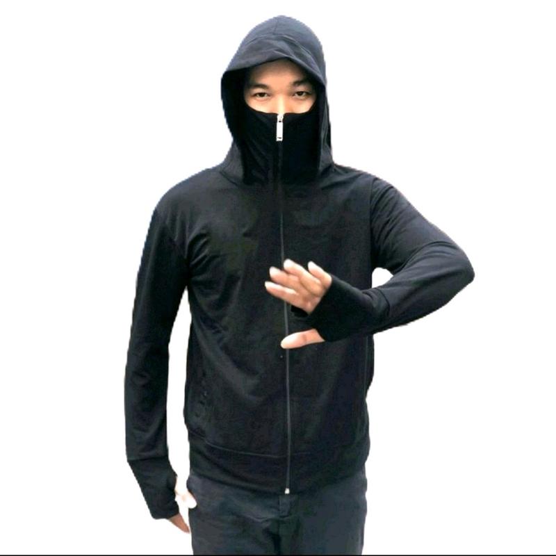 ÁO CHỐNG NẮNG NAM NỮ LIỀN KHẨU TRANG. Chất liệu vải thông hơi kim cương 1 LỚP MỎNG NHẸ chống bụi cản tia UV
