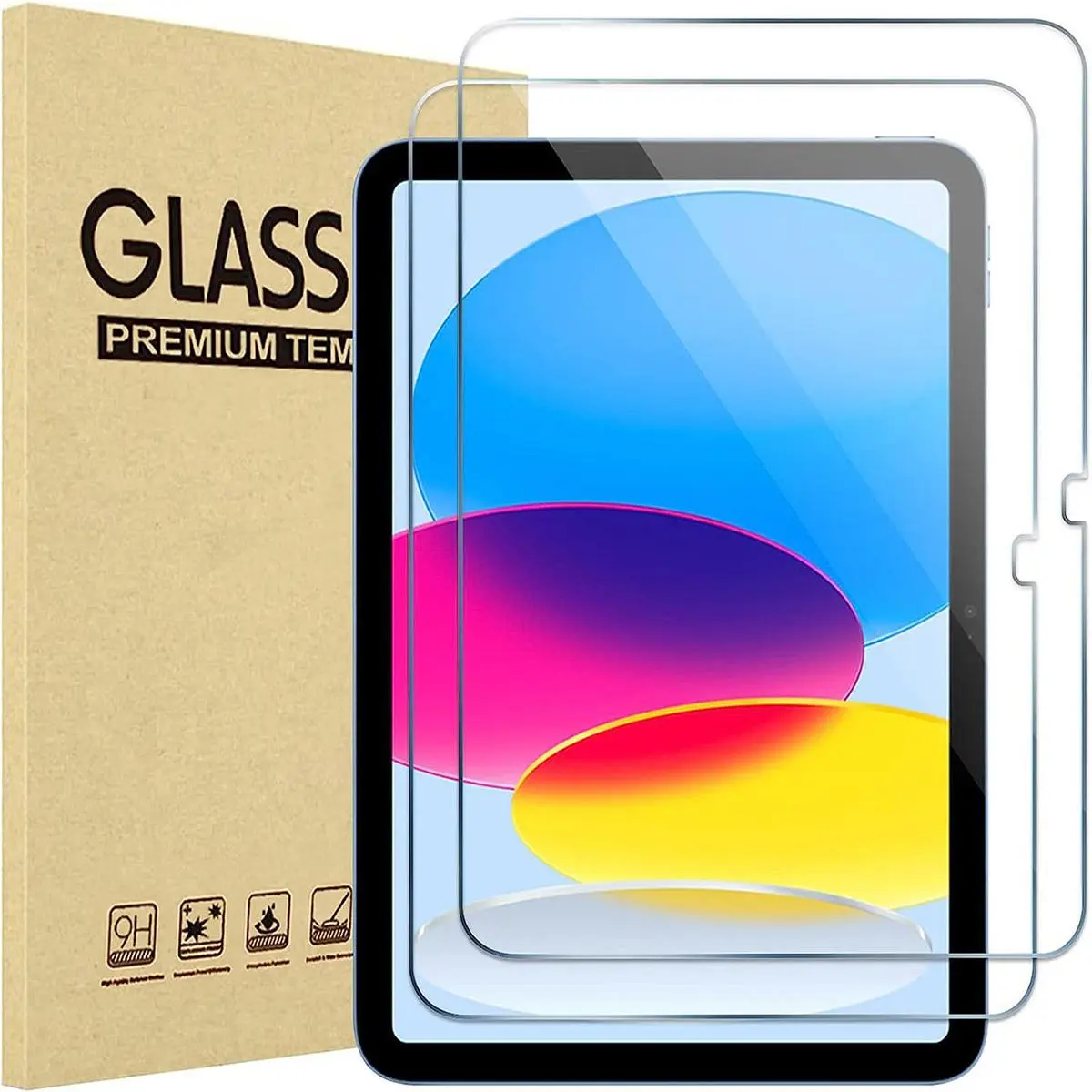 Tempered Glass Screen Protector, Protector For Tablet IPad 10.9 10th Generation 2022 Screen Protector A2696/A2757/A2777, Tempered Glass Film Guard For iPad 10th Gen 10.9" 2023 2022 Release