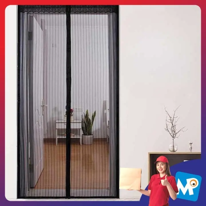 TaffHOME Tirai Pintu Anti Nyamuk Kelambu Magnetic Door 100x210cm - CNY-121 Jaring