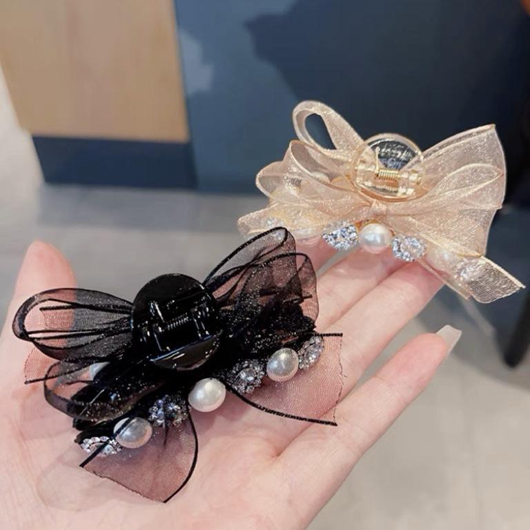 Kẹp Tóc Nơ Ren Phong Cách Hàn Quốc Cỡ Nhỏ Thích Hợp Cho Tóc Mái Và Đầu Phong Cách Thanh Lịch Thiết Kế Tối Giản Kẹp Tóc Ngọt Ngào Dành Cho Bé Gái