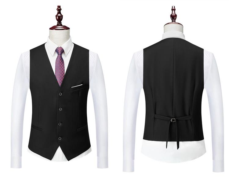 Product Introduction of Men's Sut Slim Fit, 3 Piece Set, Korean Style Wedding Groom Blazer & Pants, Business Formal Office Wear, Prom Party Dinner Jacket, Free Shipping 15