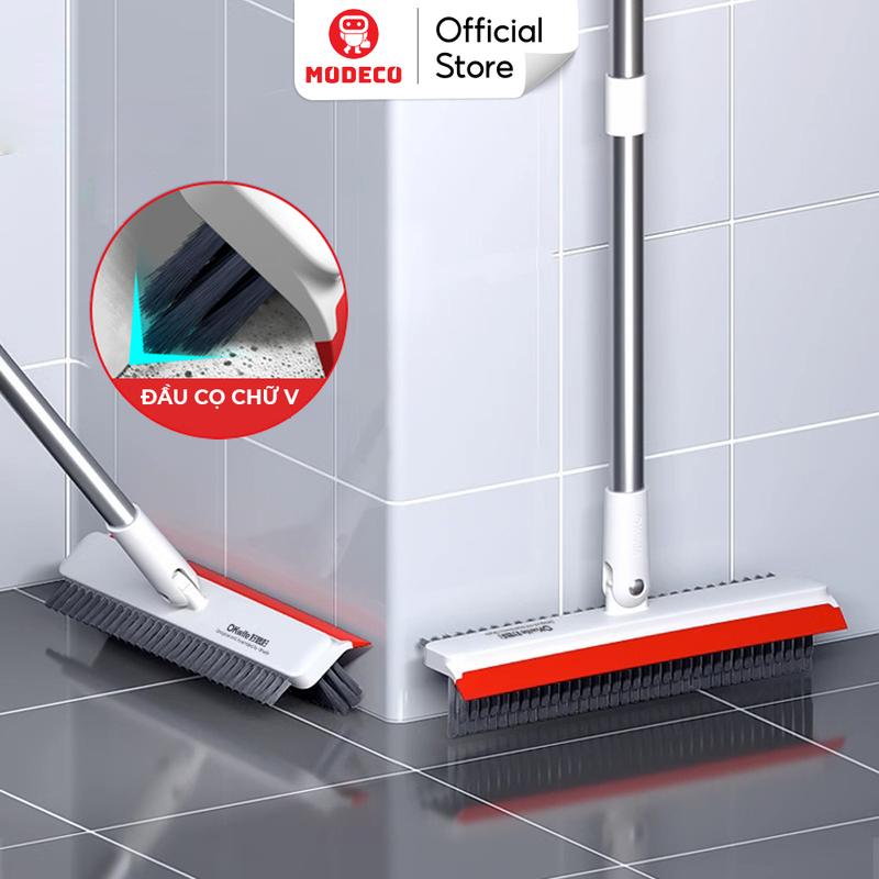 Cây Chà Sàn Nhà Tắm Đa Năng 2 Trong 1 Okwife - Chổi Cọ Sàn Và Gạt Nước Phòng Tắm Nhà Vệ Sinh Lau Kính Tiện Dụng - Modeco