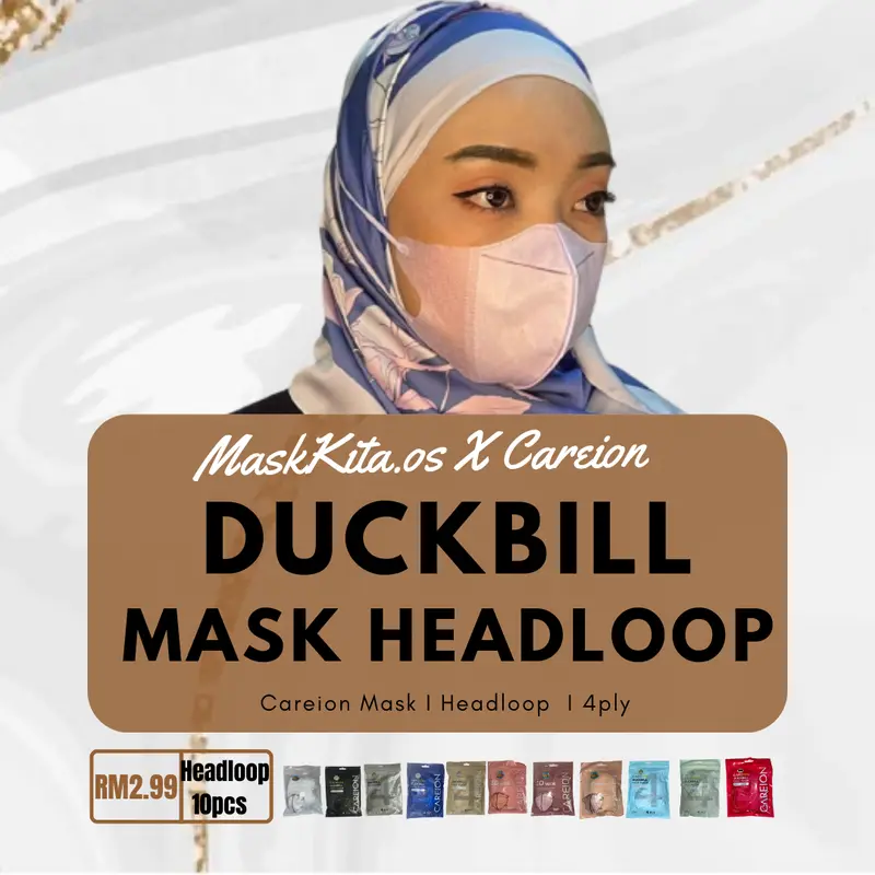 Duckbill Mask Headloop Mask Jerebu 4 Layers 10pcs - TikTok Shop Malaysia