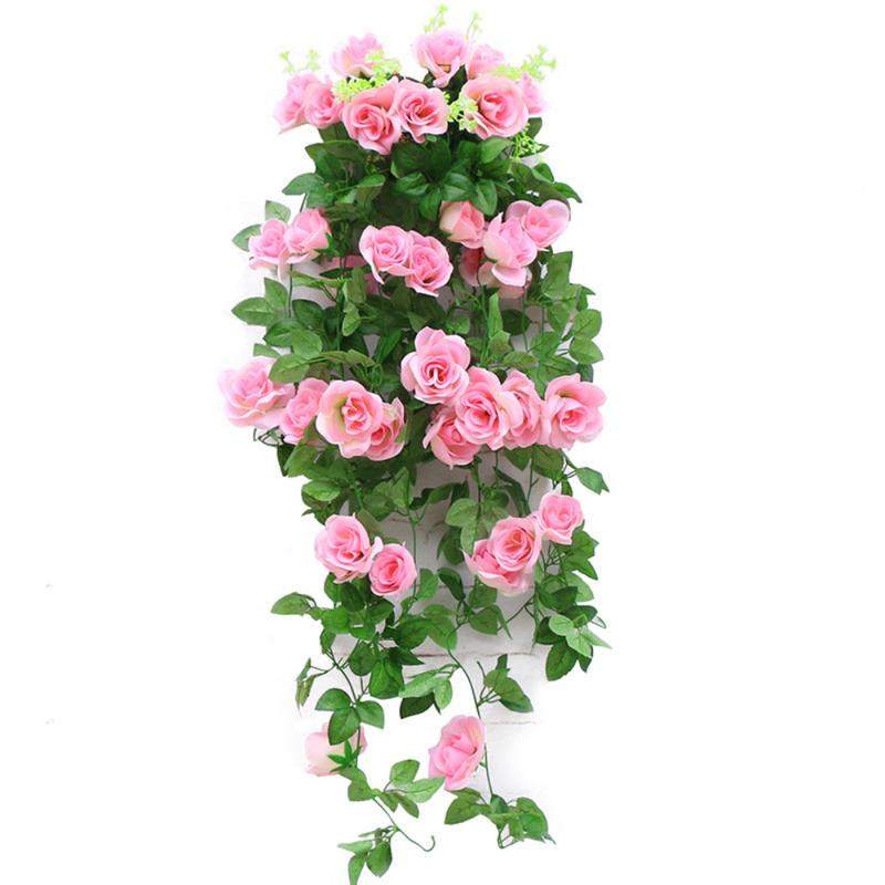 Product Introduction of Artificial Hanging Flowers Fake Rose Vine Hanging Plants Faux Flowers for Wall Bedroom Wedding Garden Indoor Outdoor Decoration 13