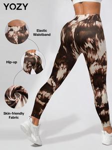 YOZY Women's All Over Print High Waist Leggings, Casual Comfy Skinny Pants for Daily Wear, Ladies Bottoms for All Seasons