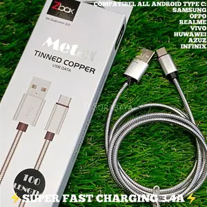 CABLE METAL Kabel data Fast Charging micro Usb/ Type C/ Lightning premium Quality Kabel Charger 100cm