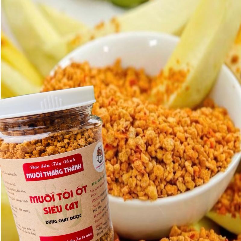 [Hạt To] Muối Tây Ninh Tỏi Ớt cay nhiều,muối Thắng Thành Food,muối chú hải tỏi ớt 350gr Gia Vị muối gánh nước mắm