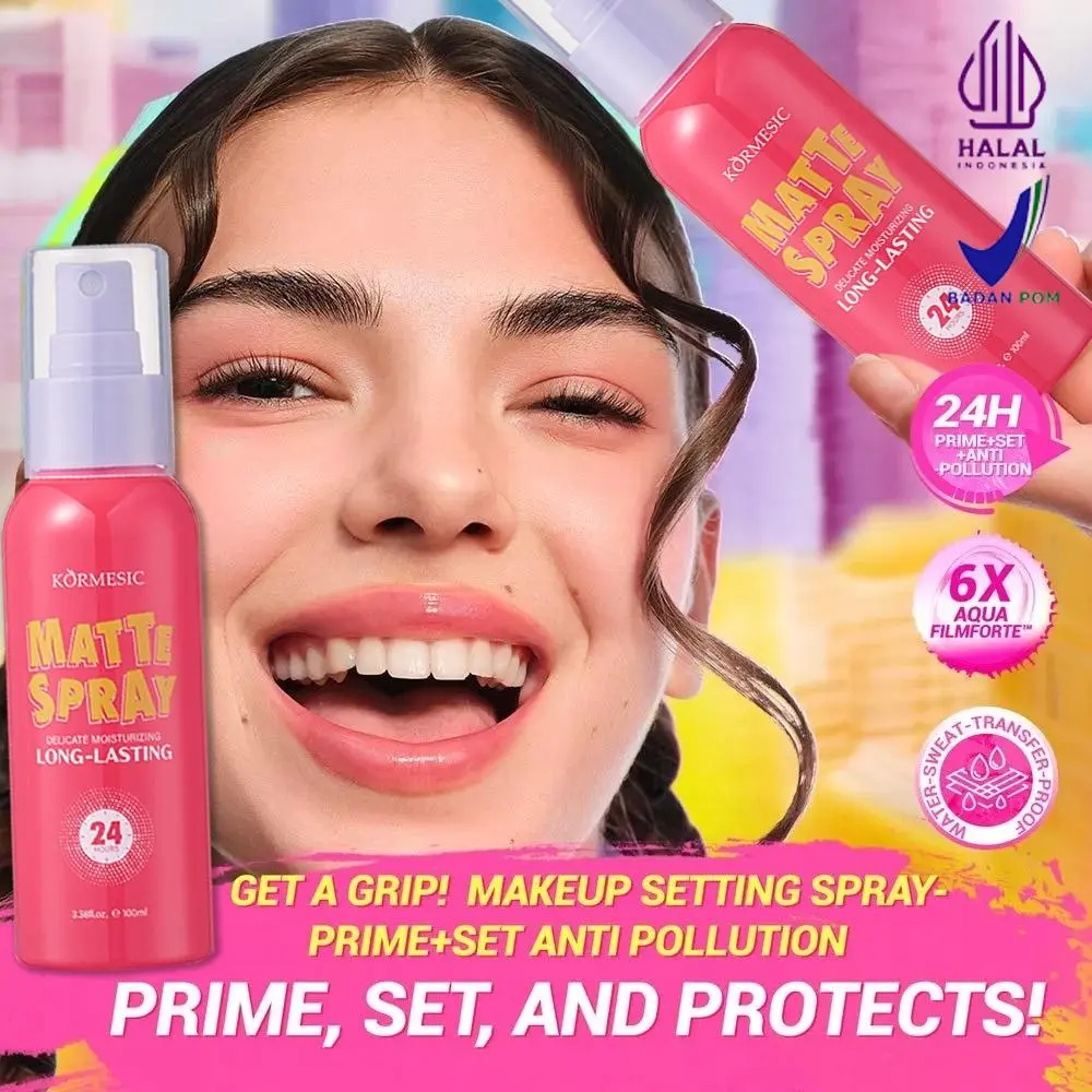 Makeup Setting Spray Matte Fix Smooth Matte Finish Setting Spray mengunci makeup dan kontrol minyak tahan lama 24 jam 100ml