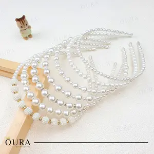Bando Wanita Dewasa Korea Style Bandana Mutiara Korean Pearl HeadBand Aksesoris Rambut Headpiece
