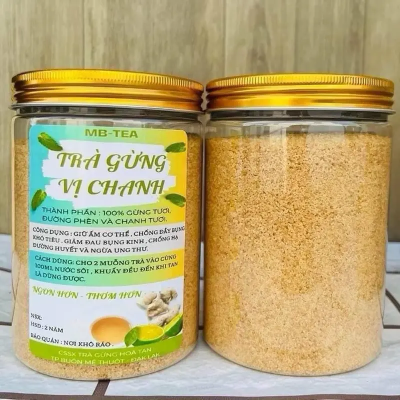 Trà gừng vị chanh 500g - Đường phèn, Nước cốt gừng, Nước cốt chanh - Tea, Nước Trà 6