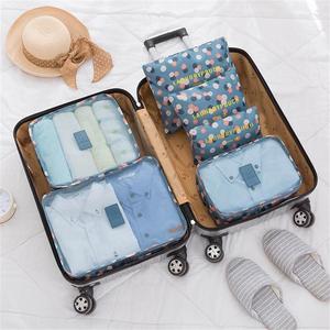 6pcs/set Flower Pattern Travel Clothes Storage Bag, Large-capacity Storage Bag, Closet Organizer and Storage, Storage Container for Clothing, Blanket, Space Saving Organizer