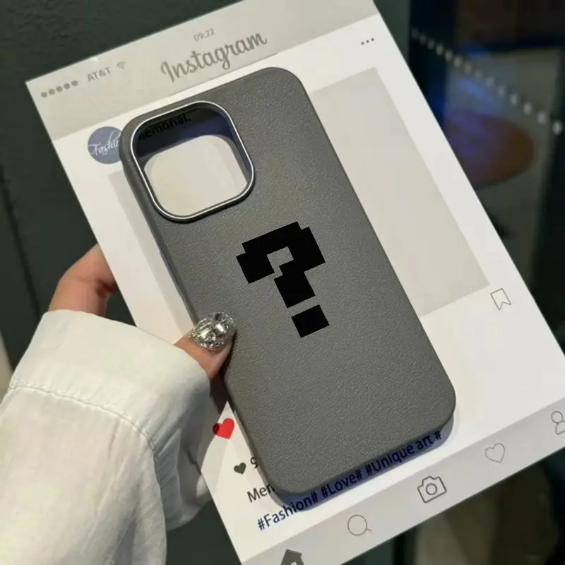 yukiijess Case For Lychee Soft Infinix Smart 9 Hot 50 Pro Hot40Pro Note 40 Pro Smart 8 Pro 7 6 5 Spark 20C Note 30 Pro Hot 30 Play 12Play 11 10 9Play Spark GO 2024 P55 Casing Ponsel Tanda Tanya Mosaik Anti Jatuh Silicone Cover 6