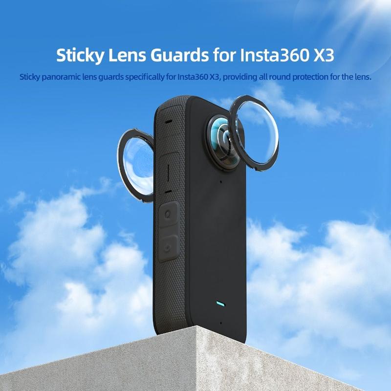  Phụ Kiện Cho Insta360 X3 Vỏ Toàn Cảnh Chống Trầy Xước Bảo Vệ Ống Kính Dính Bảo Vệ Ống Kính Kép 