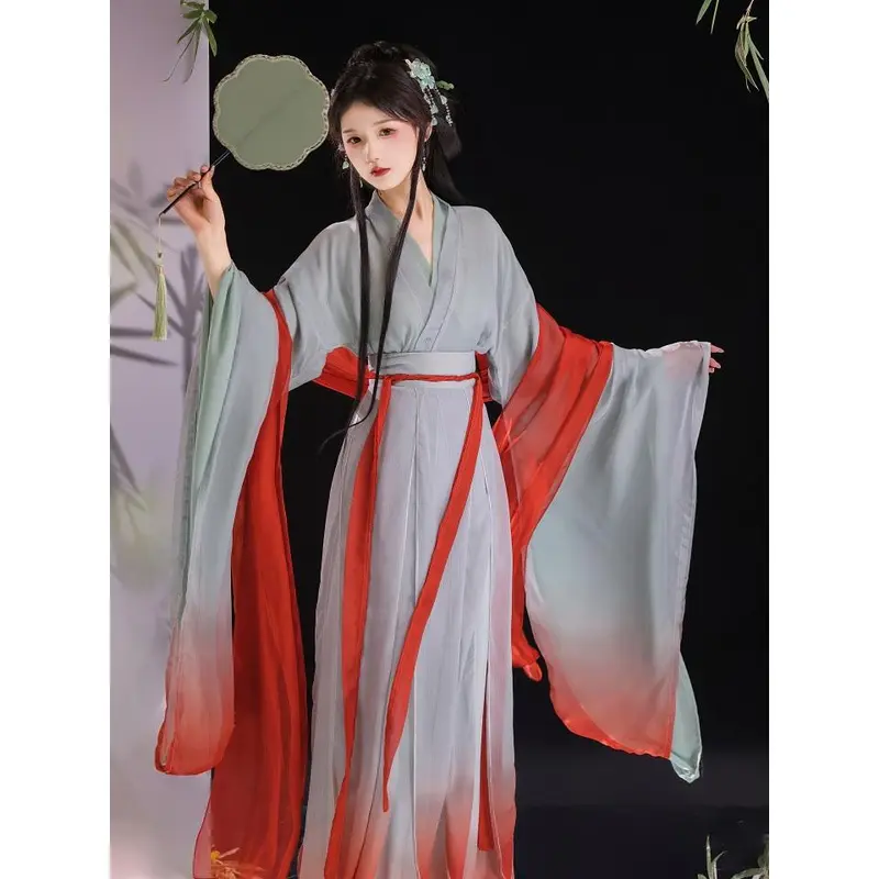 Quần Áo Trung Quốc Hán, Chính Hãng, Phong Cách Triều Đại Nam Bắc, Váy Tay Lớn, Dành Cho Nữ 4