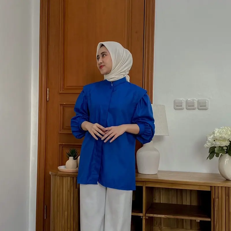 BY LFAZ Zetta Oversized Shirt Part 1 | Kemeja Kerja - Kuliah Katun Premium Wanita  Basic Oversize Atasan 8