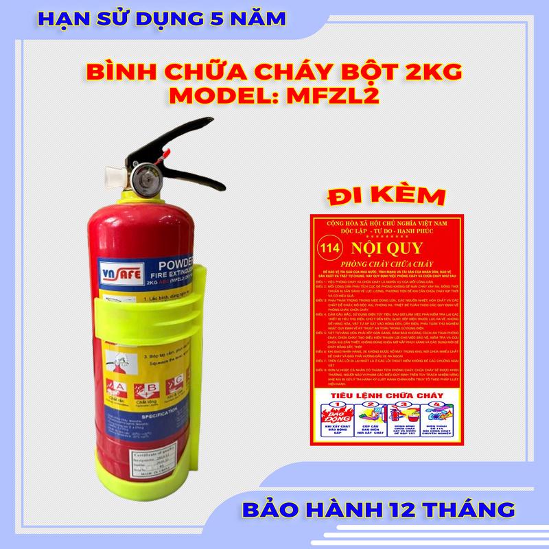 Bình bột chữa cháy ABC MFZL1-2(CN) 1kg, 2kg - Chuyên dùng trên Ô tô, Bếp, Bếp gia đình fire extinguishers - bình chữa cháy