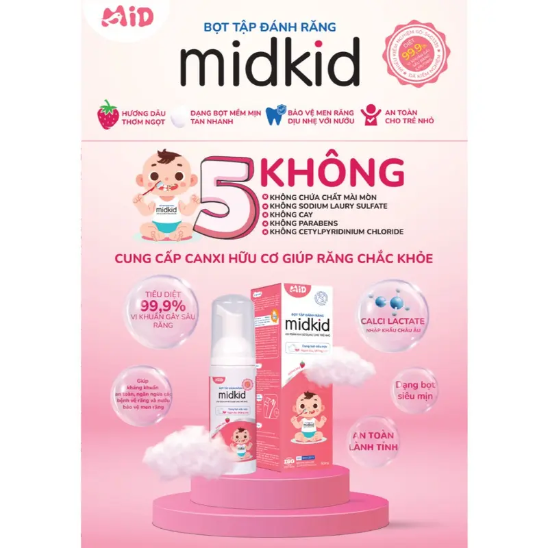 Midkid - Bàn Chải Đánh Răng Cho Bé Vệ Sinh Răng Miệng Phù Hợp Cho Bé Từ 1 Tuổi 3