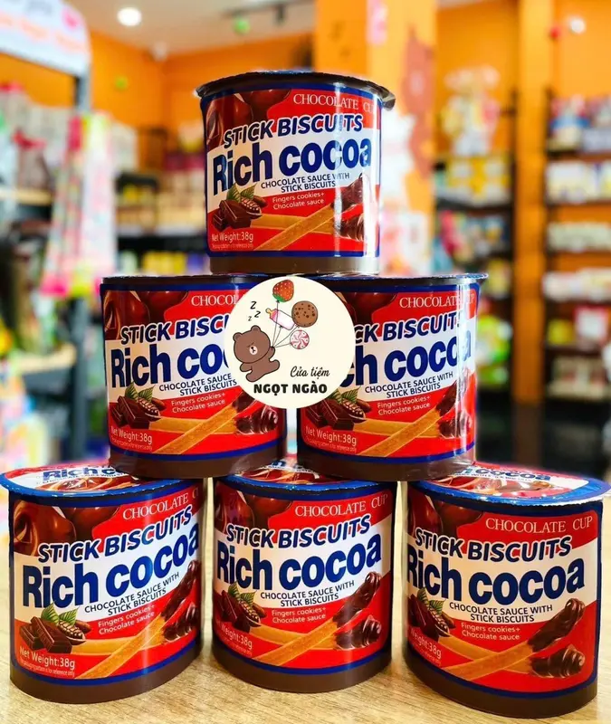 COMBO 3 HỘP QUY QUE CHẤM RICH COCOA SOCOLA SIÊU NGON 4