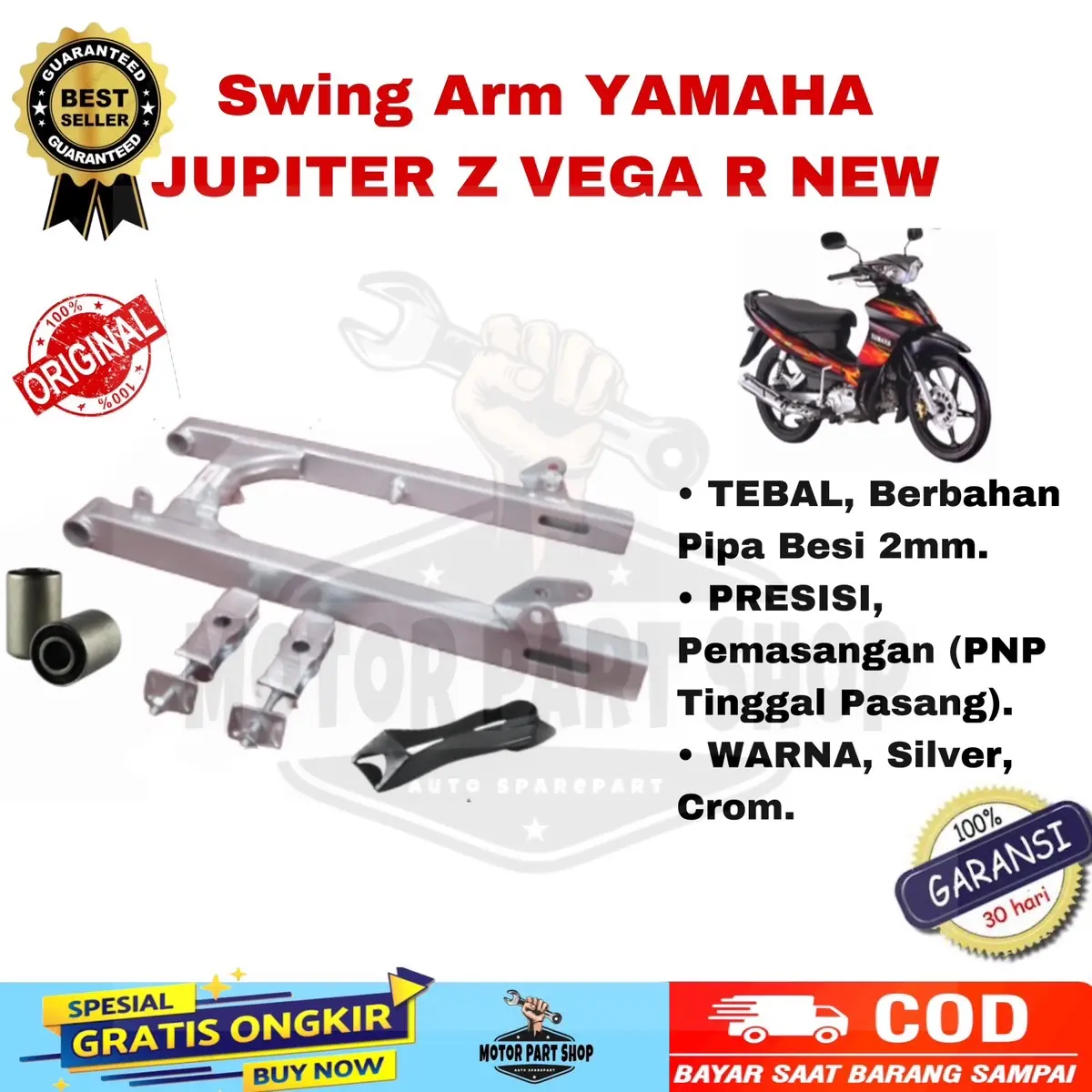 Swing Arm Yamaha Jupiter Z Vega R New Model Standart Fullset Silver ...