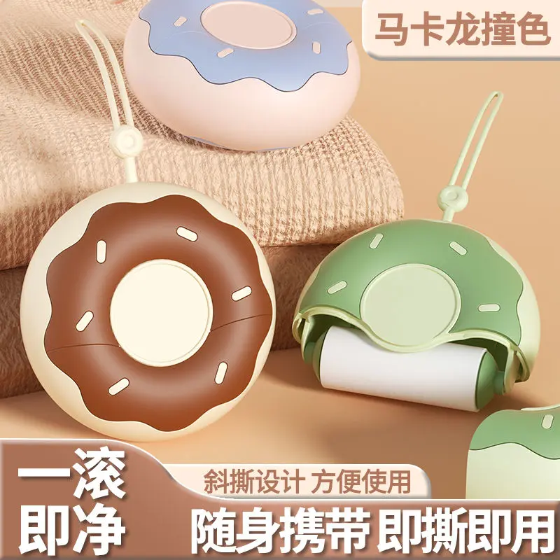 Portable Lint Remover Mini Clothes Powerful Tear-off Replacement Roll Paper Roller Cleaning Roller Pet Hair Remover sticky  roller