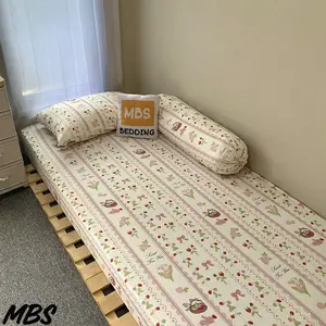 100X200X20 / SPREI DOUBLE KARET ANTI GESER AESTETHIC | FREE 1 SARUNG BANTAL & 1 SARUNG GULING