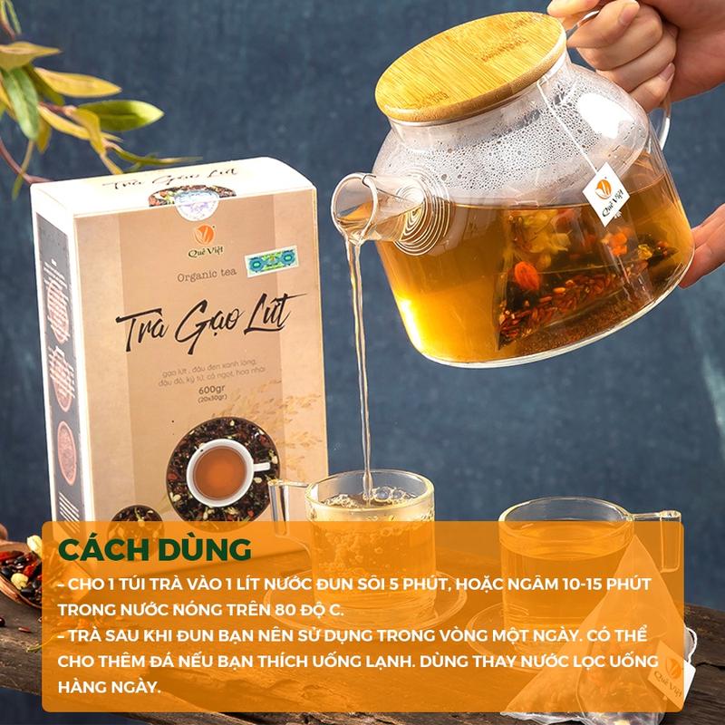 Trà Gạo Lứt + Trà Hoa Cúc  thanh lọc gan, giải độc cơ thể. Nước Trà Tea 2
