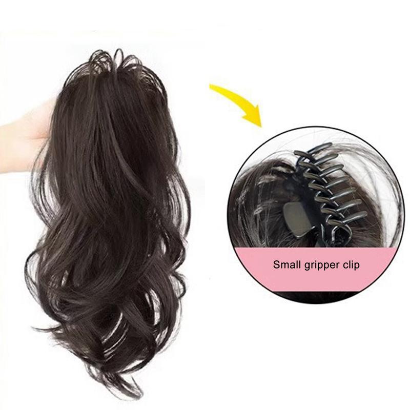 Product Introduction of Fashion Long Curling Wave Ponytail Clip Straight Ponytail Hair Extensions Women Synthetic Wigs Elegant Hair Accessories 30