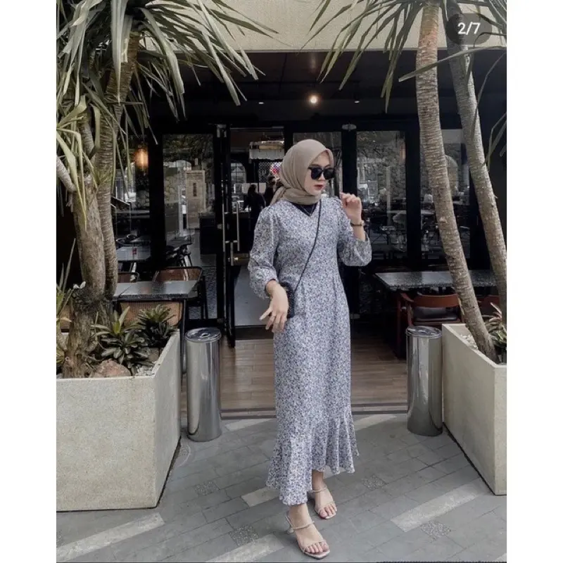 Ear Fashion - Aimel Maxi Fishtail Maxi Dress Jumbo / Busui Ld 120 Casual