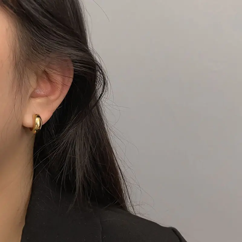Celinda Anting Cooper Jepit Earring Clip Old Style Elegan Wanita Anting Hijab Hoop Jepit 3
