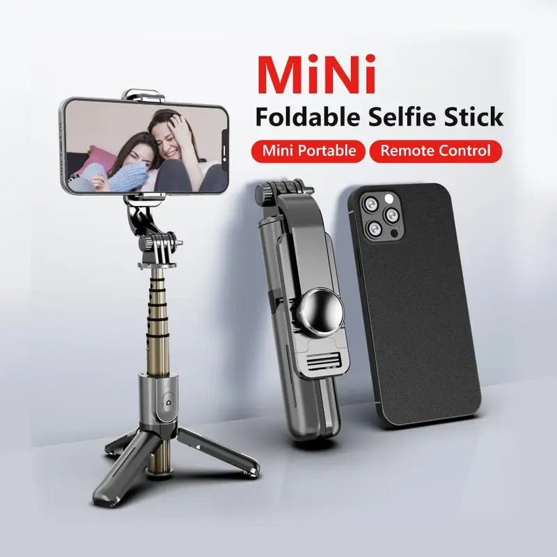 L10 Wireless Handheld Selfie Stick, Foldable Mini Tripod Shutter Remote Control, Mini Lightweight & Easy To Carry Selfie Stick for iPhone & Android 2