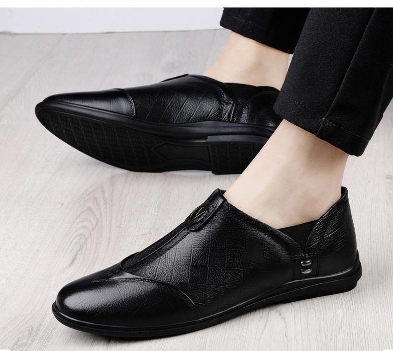 Product Introduction of Giày Da Đi Chơi Cho Nam, Da Thật Da Bò, Đế Mềm, Thoáng Khí, Dễ Phối Đồ, Giày Lười, Lofter, Thích Hợp Cho Mùa Lò Xo, Năm 2023 15