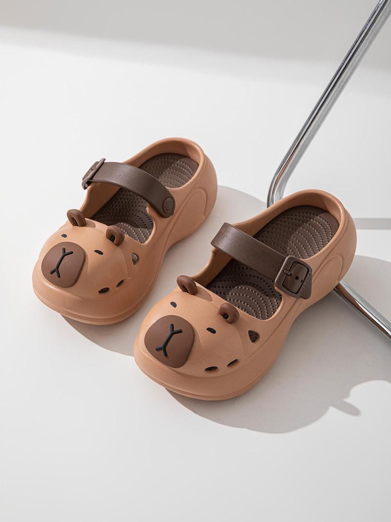 Product Introduction of Women's Cute Cartoon Design Slides, Casual Comfortable Home Slippers, Thick Sole Non-slip Slippers for Indoor & Outdoor Wear, Girl 7