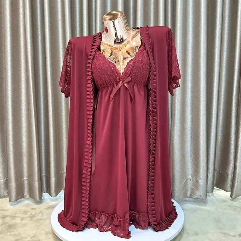 057 Sleepwear Dress + Kimono [ Girlsheaven_id ] 3