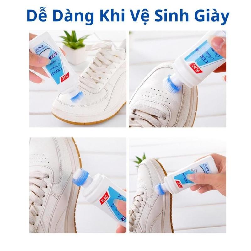 Chai Vệ Sinh Tẩy Trắng Giày Thể Thao - Nước Lau Giày Dép Túi Xách Plac - Hàng Chính Hãng Tẩy Trắng Ngay Lần Đầu Sử Dụng 2