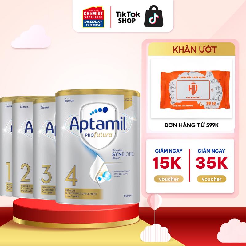 Sữa bột Aptamil Profutura Úc Synbiotic 900g - Giúp phát triển trí não và toàn thể cho bé