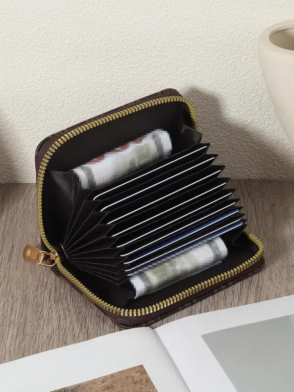 Fashion Letter Pattern Pu Leather Zipper Wallet, Simple Casual Multi-card Card Holder for Women, Casual Trendy Versatile High-quality Wallet for Daily Use 2