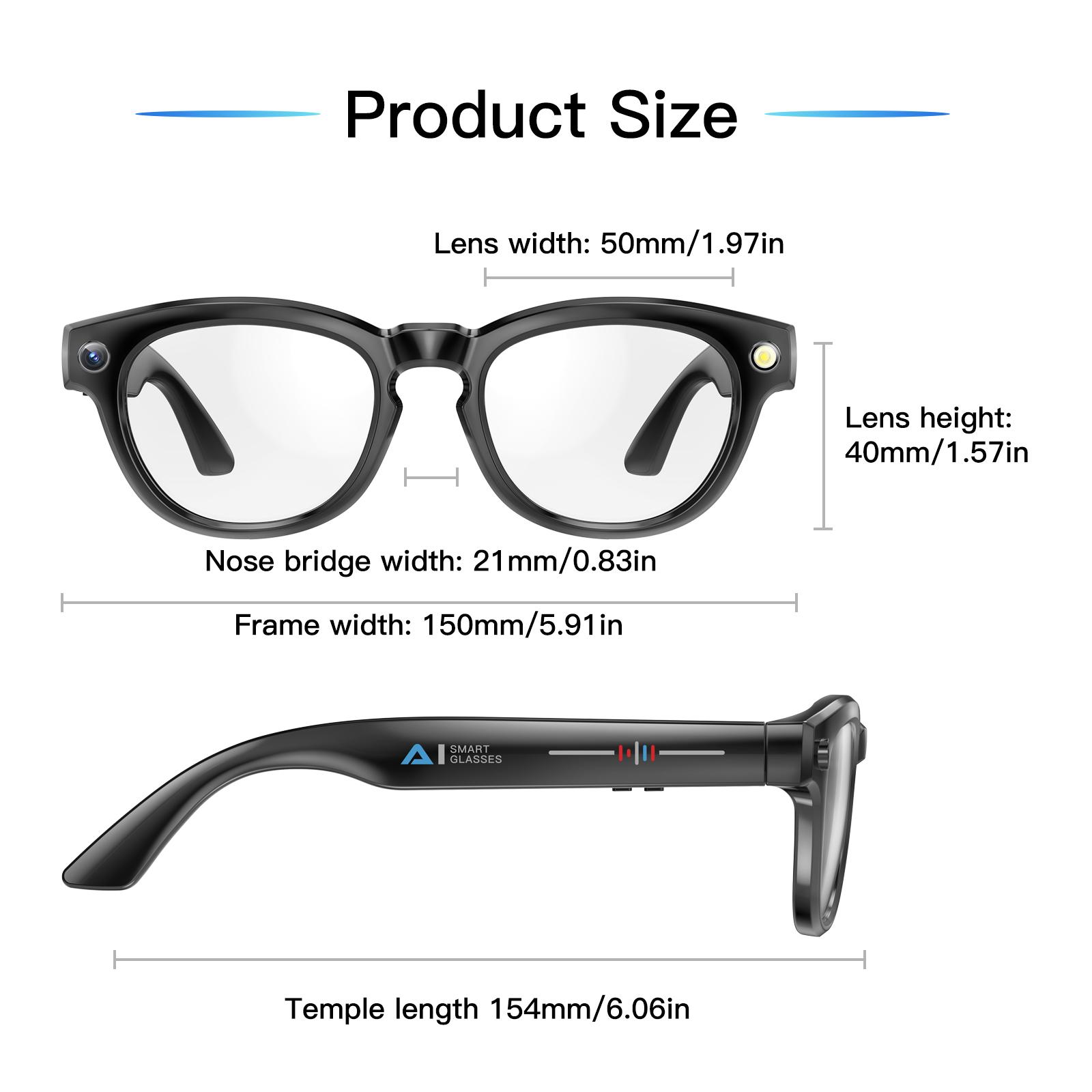 2025 New Smart Glasses Recording AI Photos 260mAh Large Battery Bluetooth Call Automatic Color Change Glasses for Men and Women - Image 5