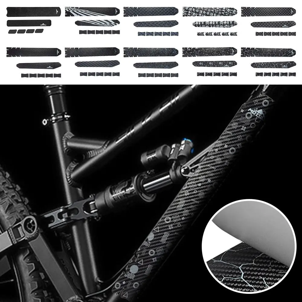Creative Black Bicycle Chain Protective Sticker Cycling Accessories MTB Bicycle Protective Film Anti-scratch Waterproof Bike Frame Sticker