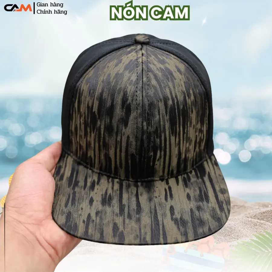 Mũ NÓN CAM Chính Hãng CAM-M snapback sọc màu form chuẩn đội cực ôm đầu