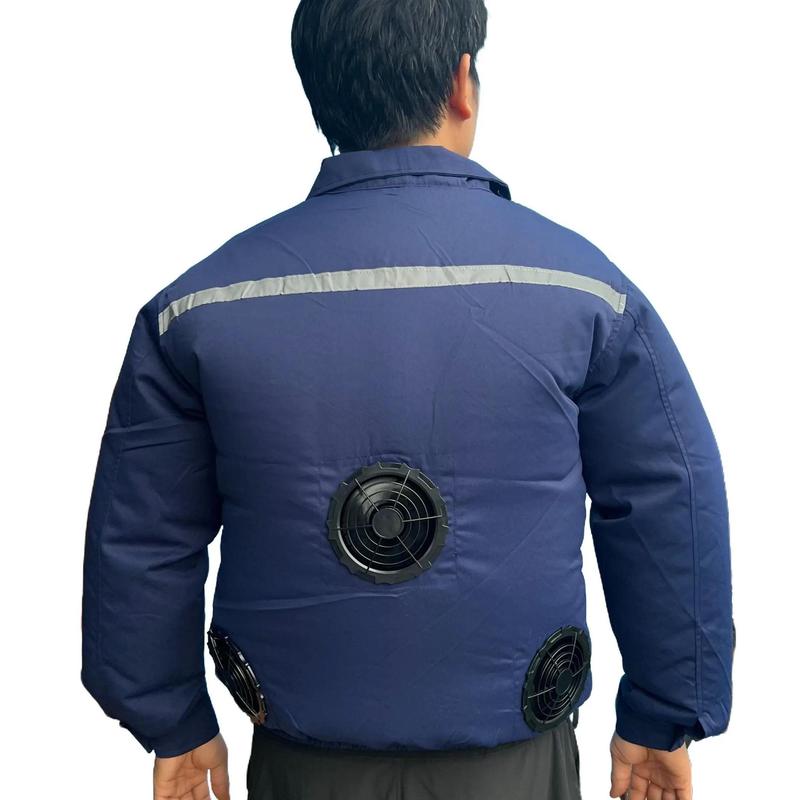  Áo điều hoà 3 quạt  Menswear  bao gồm 1 áo + 1 bộ phụ kiện pin8000  mAh áo kaki 2 lớp Nam 